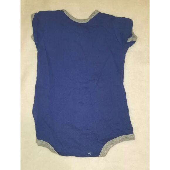 Infant Romper 12mos Royal Blue‎ Los Angeles Dodgers Stripe Power Hitter Onepiece - Picture 2 of 4